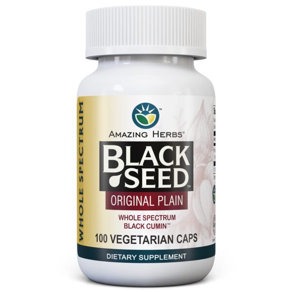Amazing herbs black seed vegetarian caps 100.
